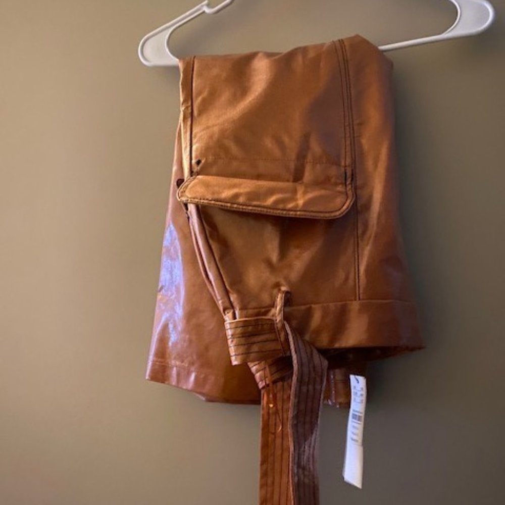 Brown Leather Skirt